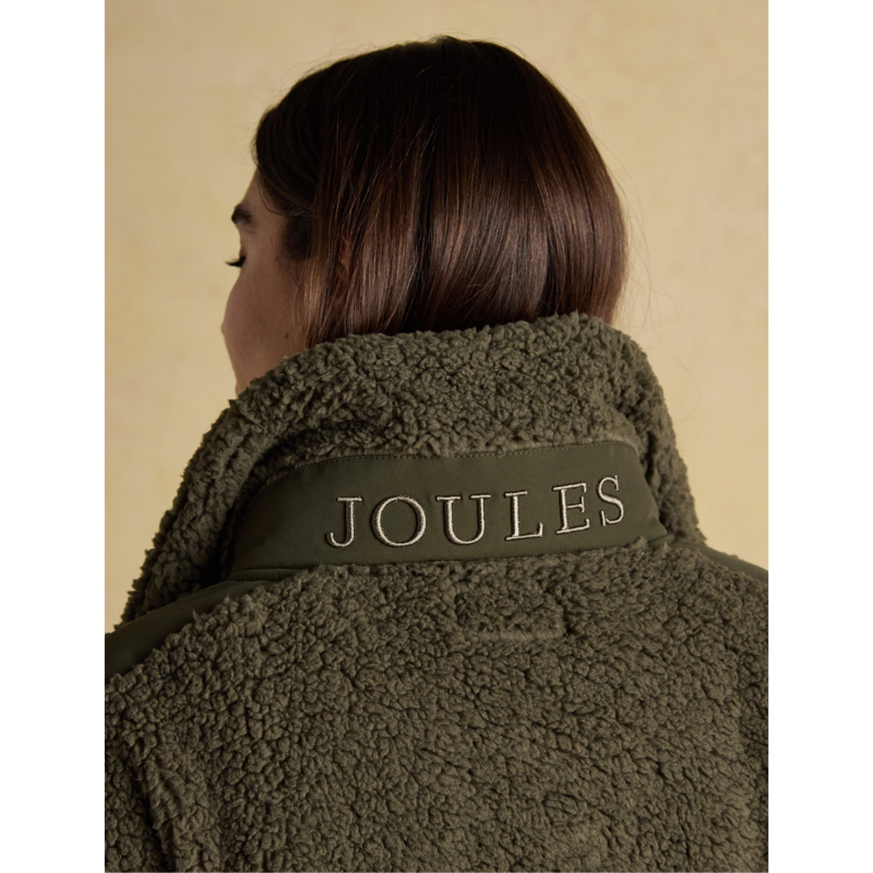 Joules Ladies Tilly Quarter Zip Fleece - Khaki Green-6