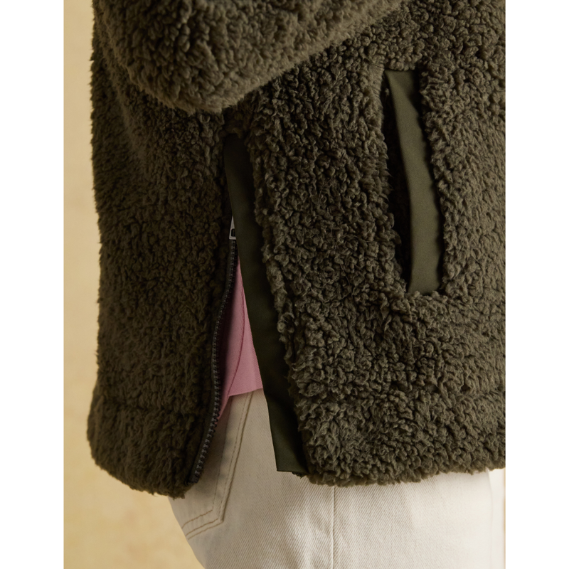 Joules Ladies Tilly Quarter Zip Fleece - Khaki Green-7
