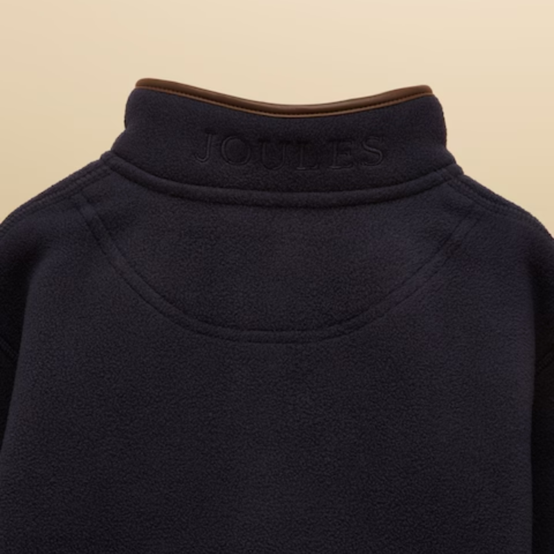 Joules Boys' Heritage Fleece Quarter Zip  - Navy Blue-4