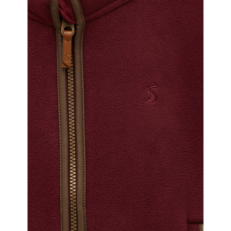 Joules Boys' Heritage Fleece Gilet - Burgundy -3