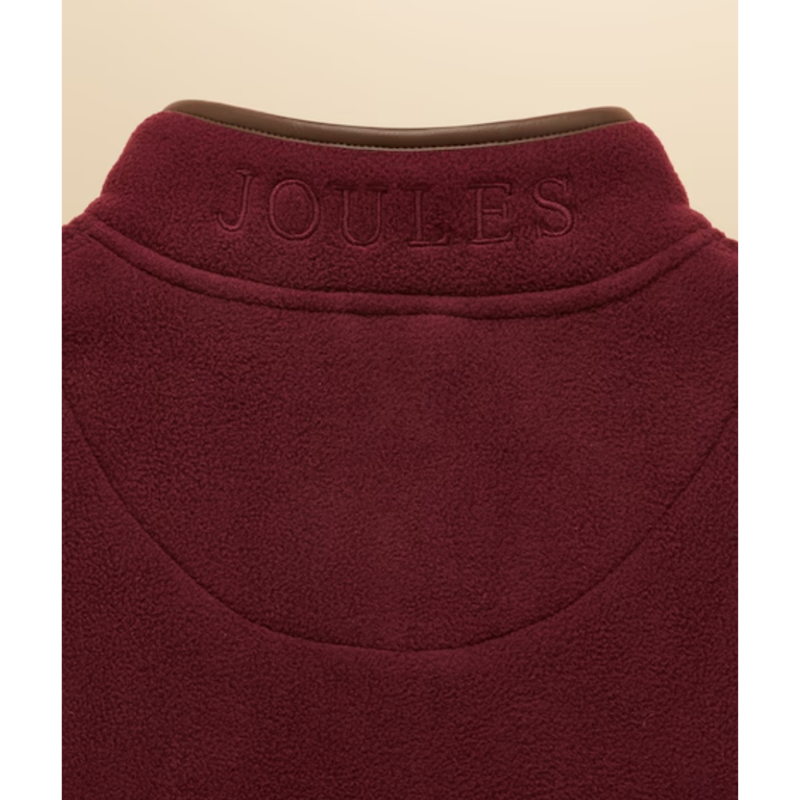 Joules Boys' Heritage Fleece Gilet - Burgundy -4