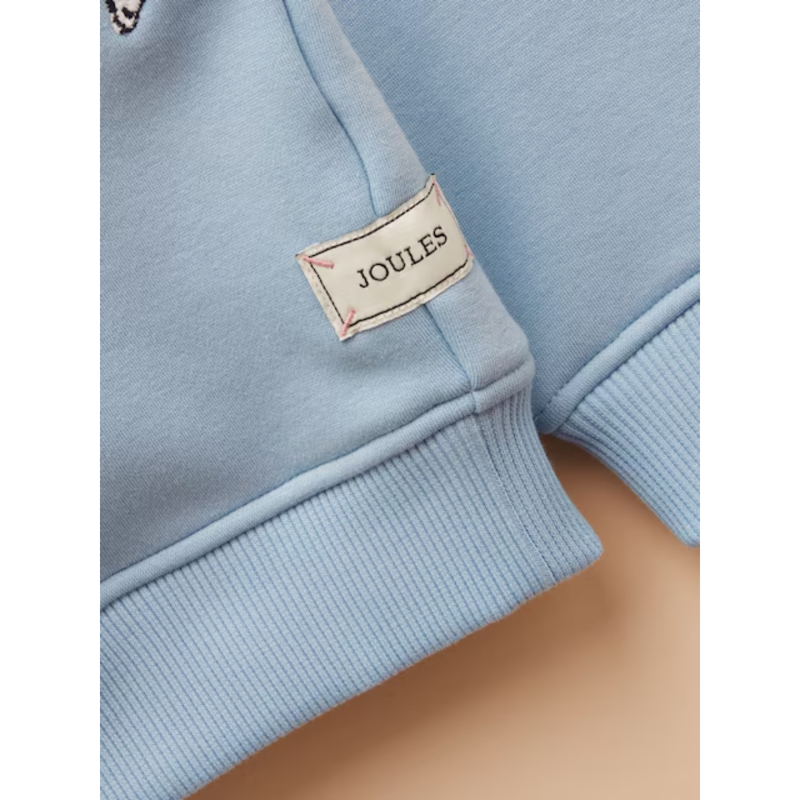 Joules Girls' Mackenzie Embroidered Artwork Sweatshirt - Blue-2