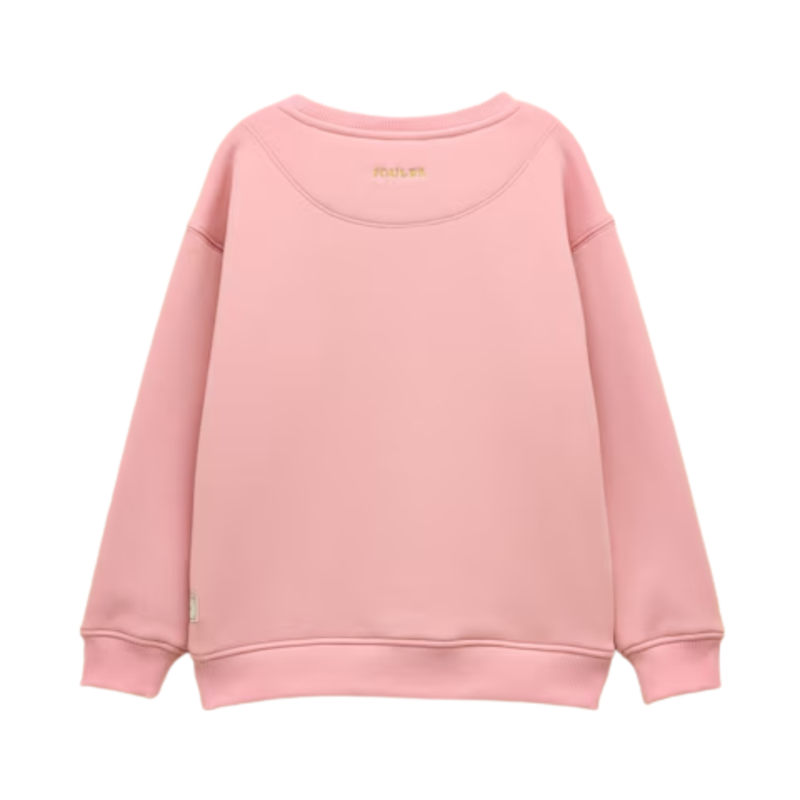 Joules Girls' Mackenzie Embroidered Artwork Sweatshirt - Pink-1