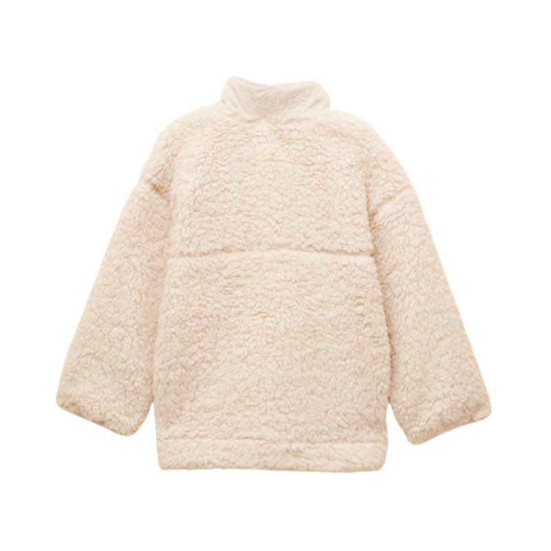 Joules Girls' Tilly Quarter Zip Fleece - Cream-1