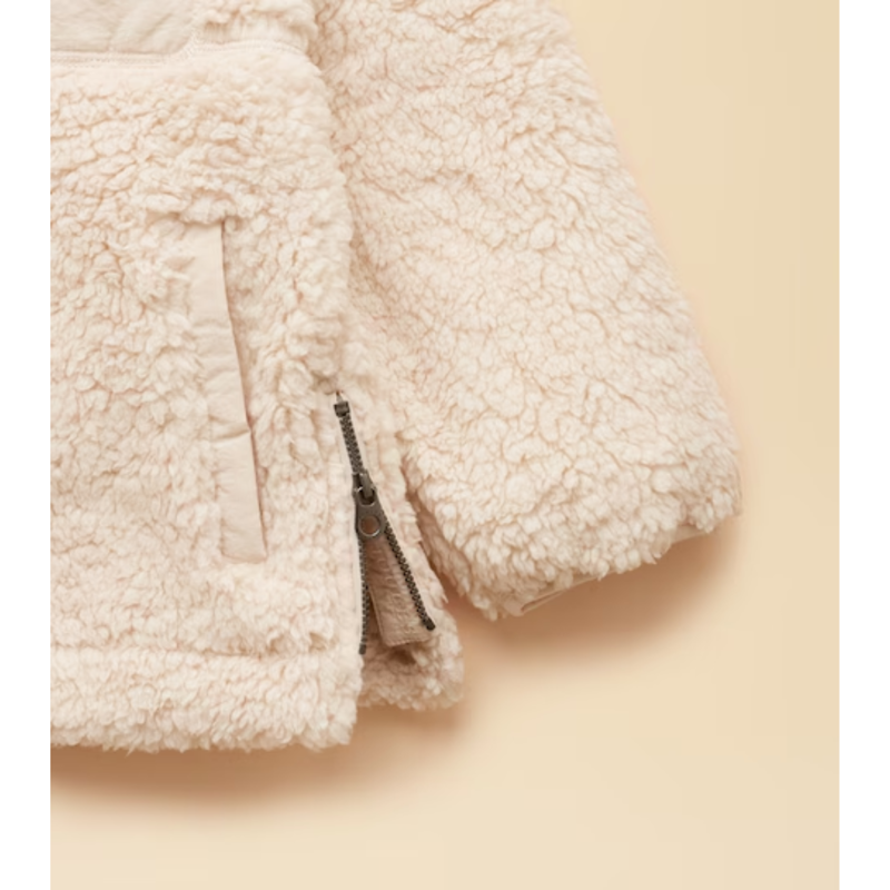 Joules Girls' Tilly Quarter Zip Fleece - Cream-3