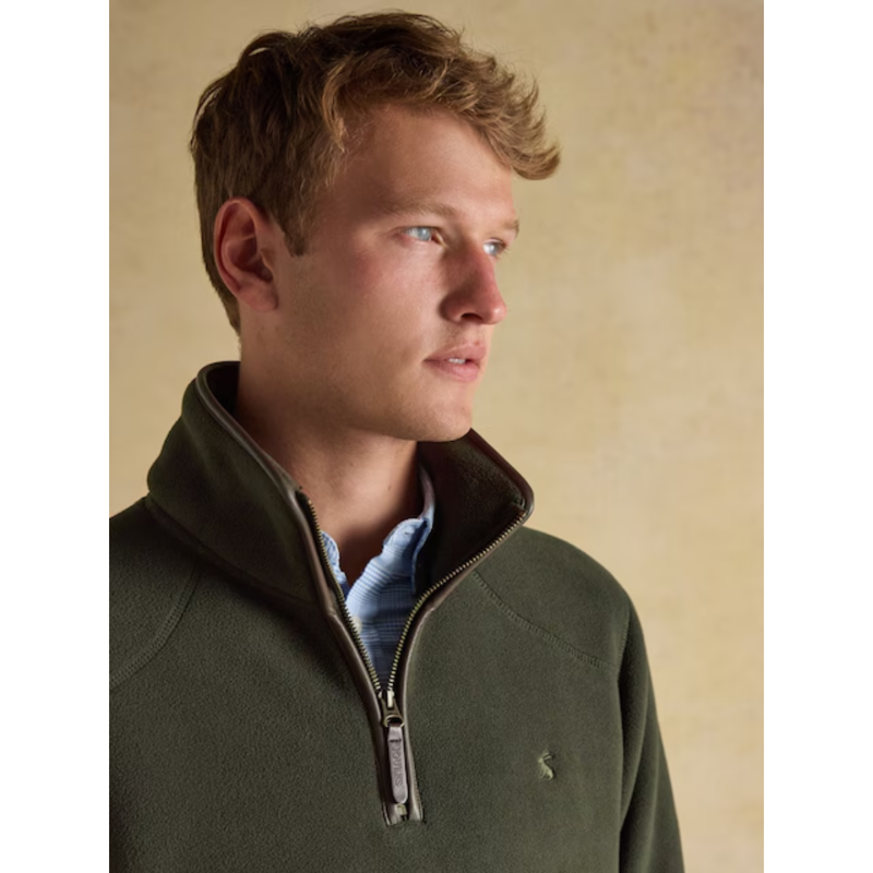 Joules Men's Heritage Quarter Zip Fleece - Dark Green-3