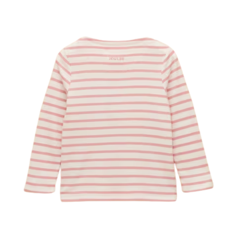Joules Girls' Harbour Top - Pink/Cream Stripe-1