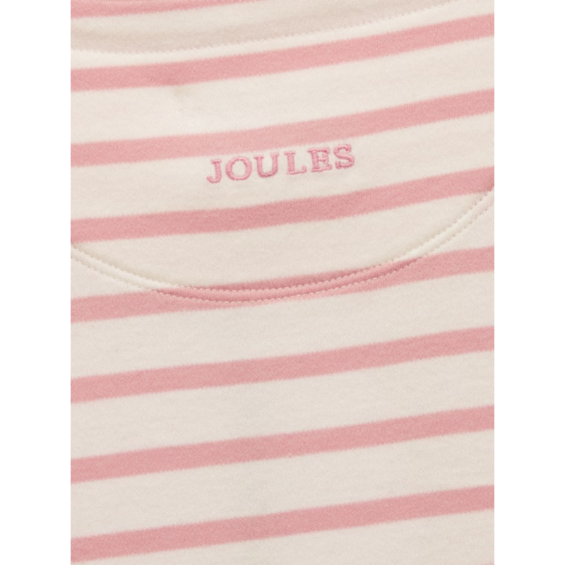 Joules Girls' Harbour Top - Pink/Cream Stripe-4