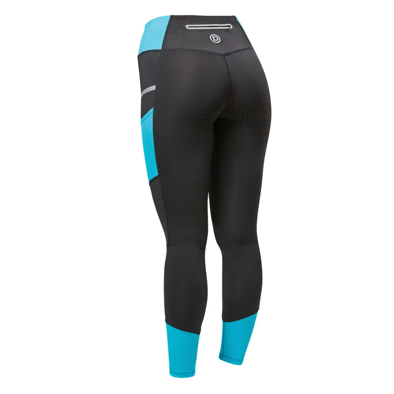 Dublin Ladies Power Performance Mid Rise Colour Block Tights - Aqua-1