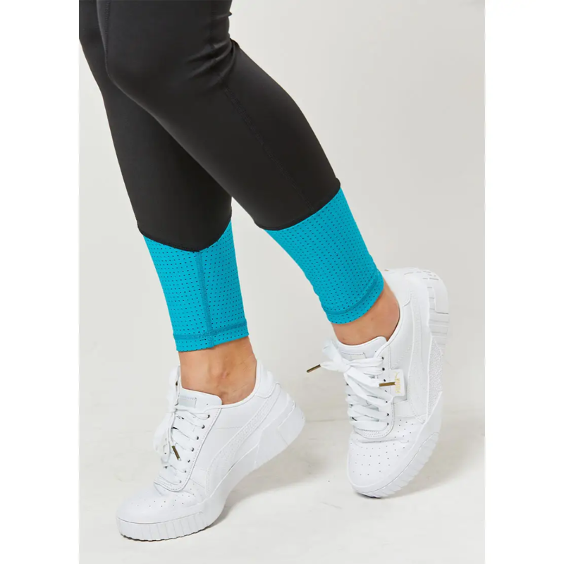 Dublin Ladies Power Performance Mid Rise Colour Block Tights - Aqua-3