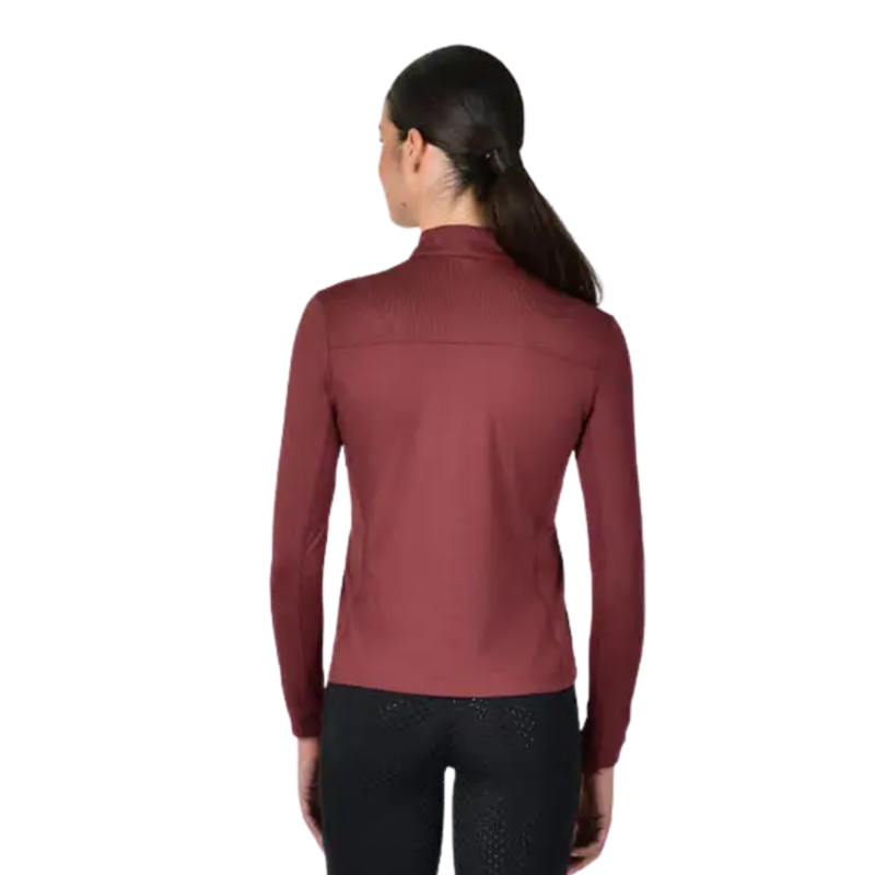 Dublin Ladies Breathable Long Sleeve Riding Top - Cabernet-1