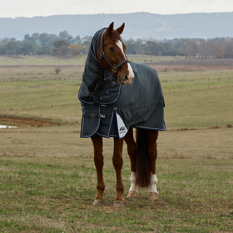 WeatherBeeta ComfiTec Ultra Turnout Detach-A-Neck 100g Rug  - Charcoal-1