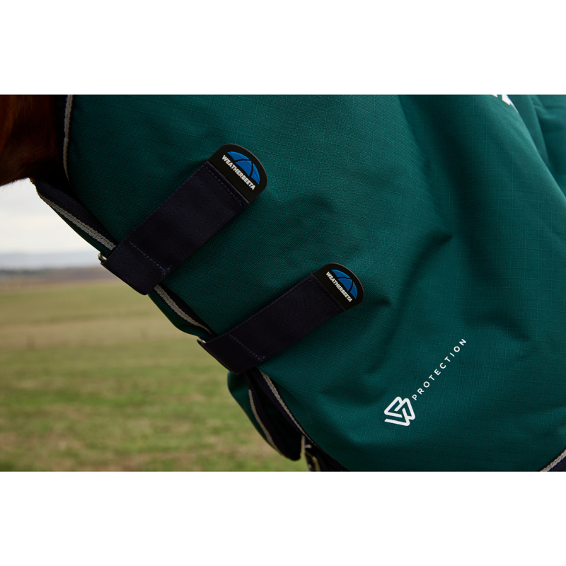 WeatherBeeta ComfiTec Plus Dynamic Turnout Detach-A-Neck 100g Rug - Forest Green/Navy-4