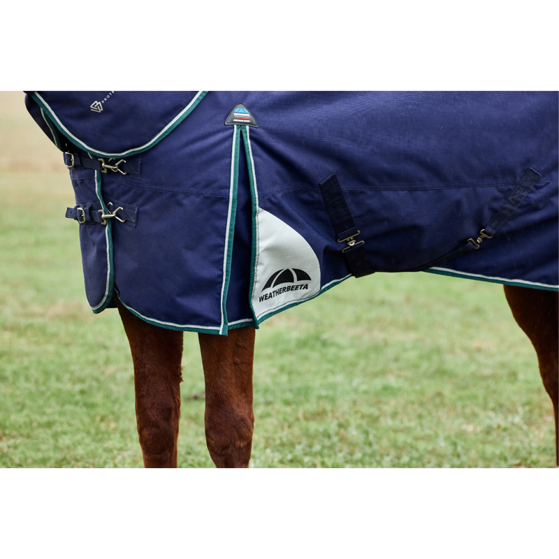 WeatherBeeta ComfiTec Plus Dynamic Turnout Detach-A-Neck 0g Rug - Navy/Forest Green-6