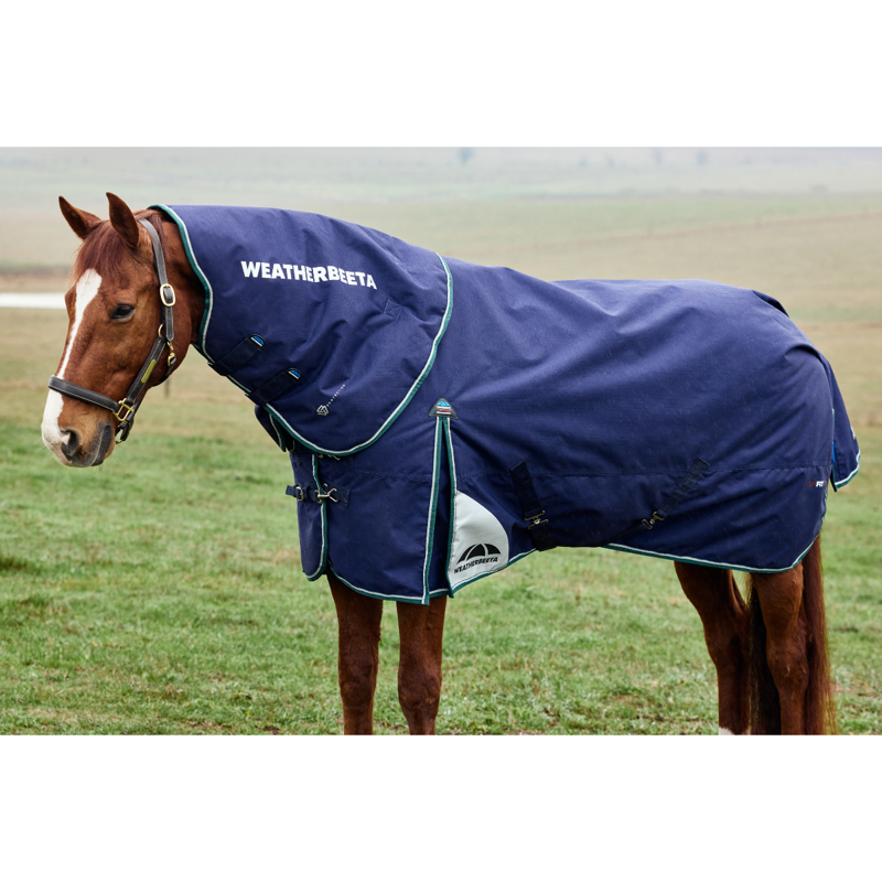 WeatherBeeta ComfiTec Plus Dynamic Turnout Detach-A-Neck 220g Rug - Navy/Forest Green-5