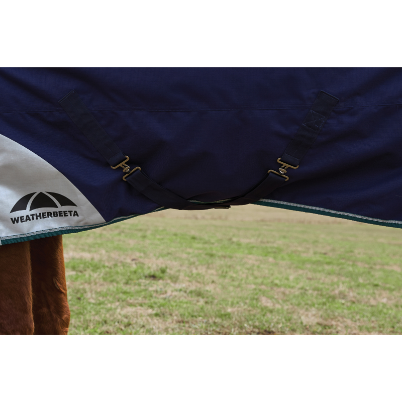 WeatherBeeta ComfiTec Plus Dynamic Turnout Detach-A-Neck 100g Rug - Navy/Forest Green-5
