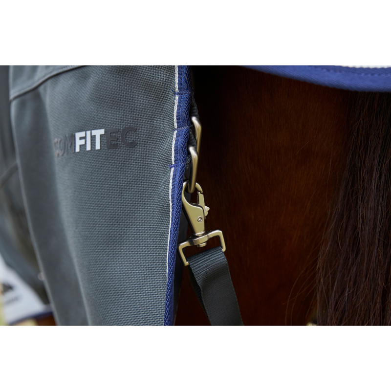 WeatherBeeta ComfiTec Ultra Turnout Detach-A-Neck 100g Rug  - Charcoal-10