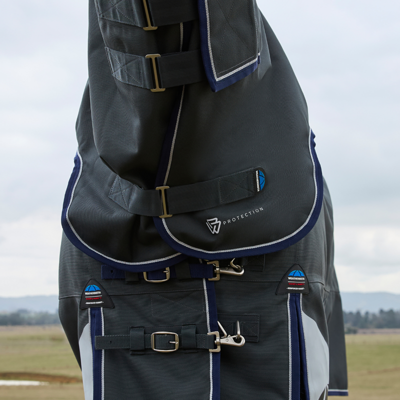 WeatherBeeta ComfiTec Ultra Turnout Detach-A-Neck 100g Rug  - Charcoal-5