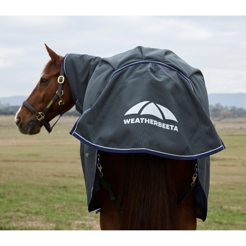 WeatherBeeta ComfiTec Ultra Turnout Detach-A-Neck 220g Rug - Charcoal-12