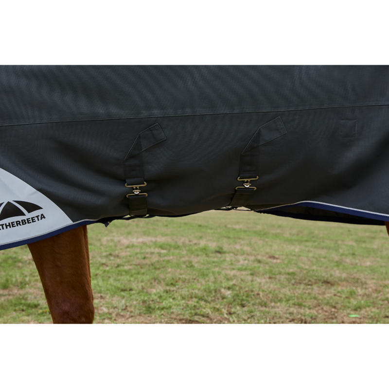 WeatherBeeta ComfiTec Ultra Turnout Detach-A-Neck 220g Rug - Charcoal-9