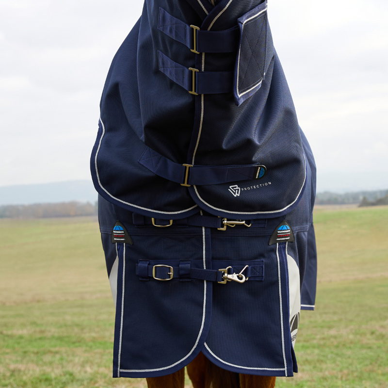 WeatherBeeta ComfiTec Ultra Turnout Detach-A-Neck 100g Rug - Navy-4