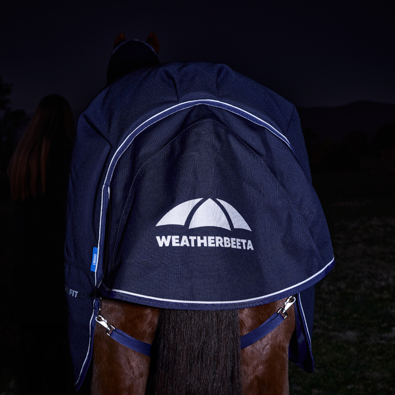 WeatherBeeta ComfiTec Ultra Turnout Detach-A-Neck 220g Rug - Navy-11