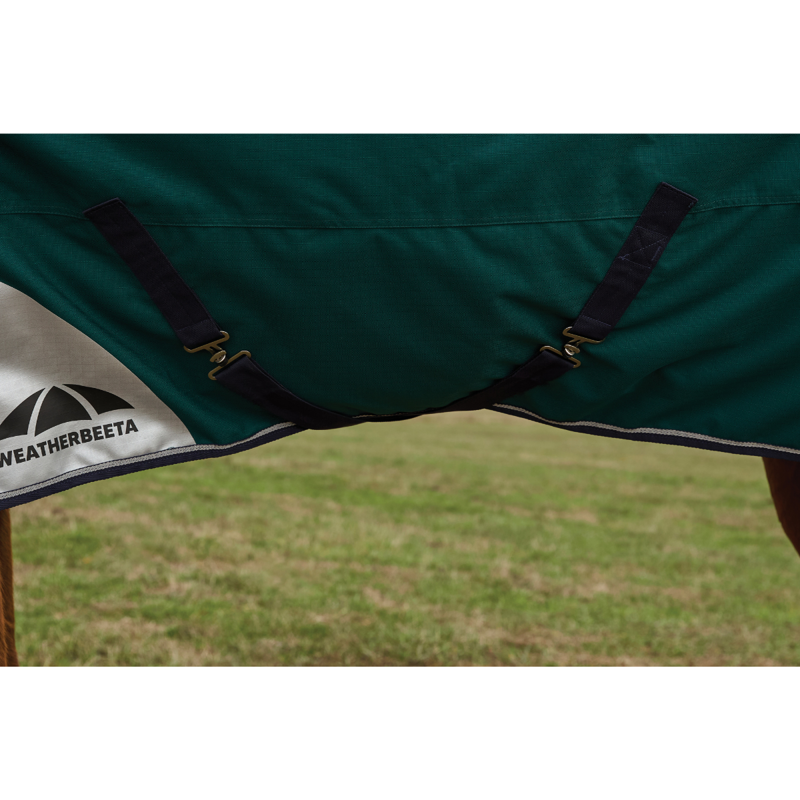 WeatherBeeta ComfiTec Plus Dynamic Turnout High Neck 220g Rug - Forest Green/Navy-5
