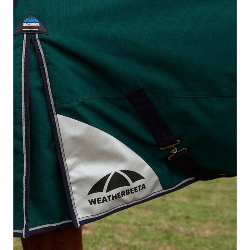 WeatherBeeta ComfiTec Plus Dynamic Turnout 100g Rug - Forest Green/Navy-5