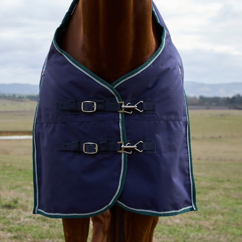 WeatherBeeta ComfiTec Plus Dynamic Turnout 100g Rug - Navy/Forest Green-2