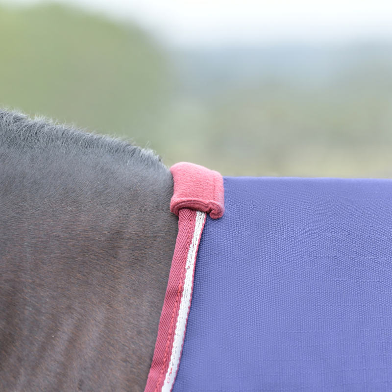 WeatherBeeta ComfiTec Essential Turnout 220g Rug - Navy/Burgundy-3