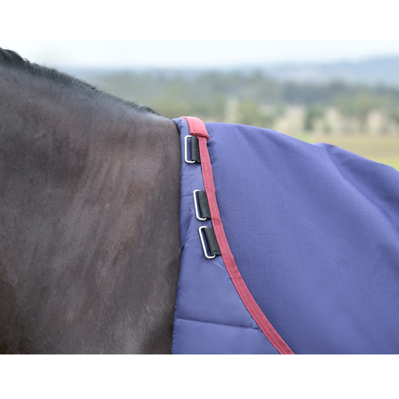 WeatherBeeta ComfiTec Essential Turnout 0g Rug - Navy/Burgundy-4