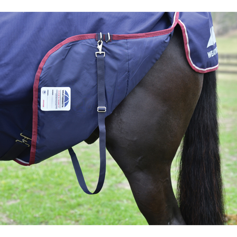 WeatherBeeta ComfiTec Essential Turnout 220g Rug - Navy/Burgundy-7
