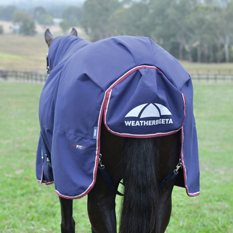 WeatherBeeta ComfiTec Essential Turnout 0g Rug - Navy/Burgundy-9