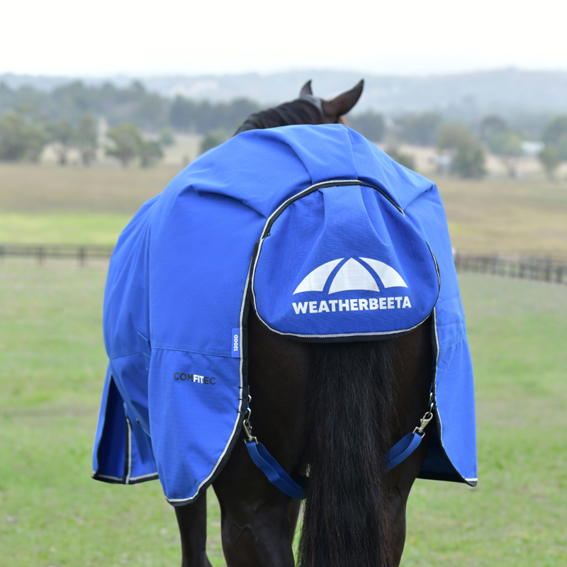 WeatherBeeta ComfiTec Essential Turnout 220g Rug - Cobalt/Black-9