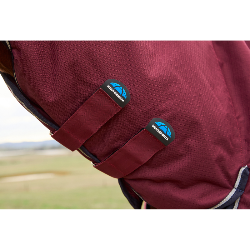 WeatherBeeta ComfiTec Prelim Turnout Combo 0g Rug - Burgundy/Navy-3