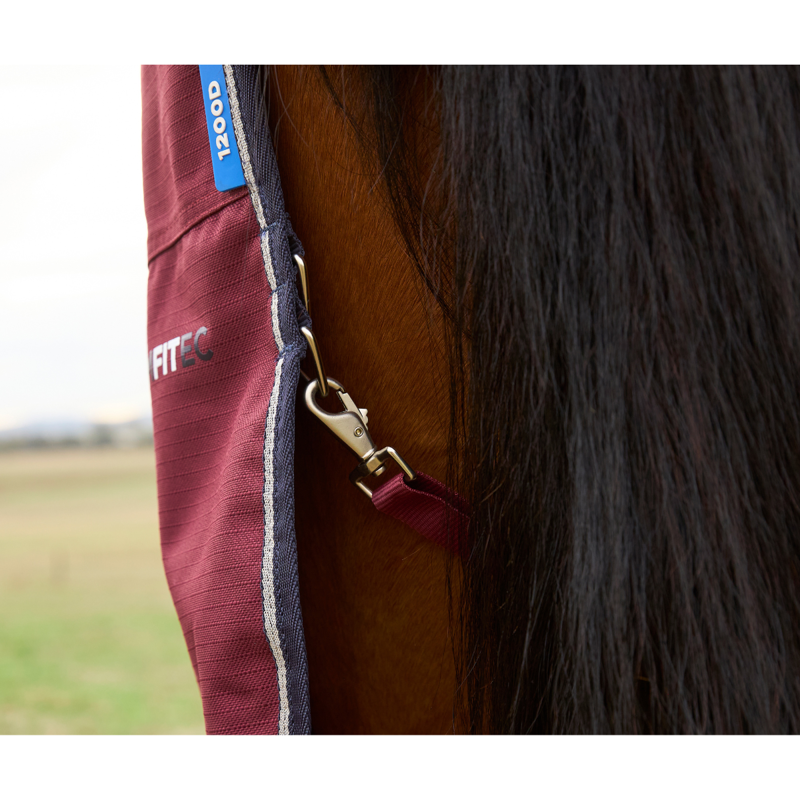 WeatherBeeta ComfiTec Prelim Turnout Combo 0g Rug - Burgundy/Navy-7