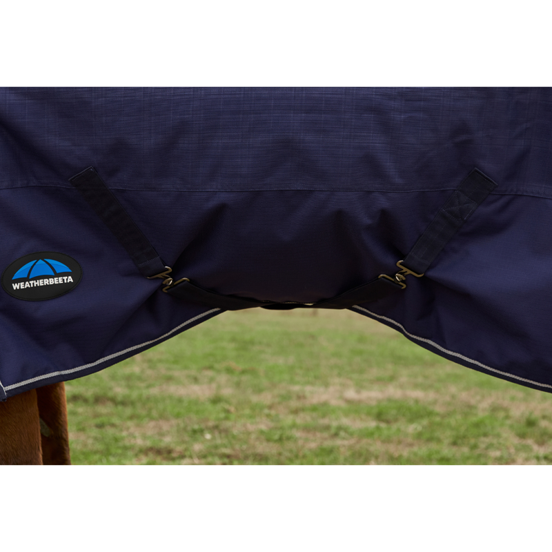 WeatherBeeta ComfiTec Prelim Turnout Combo 220g Rug - Navy Embossed Plaid-7