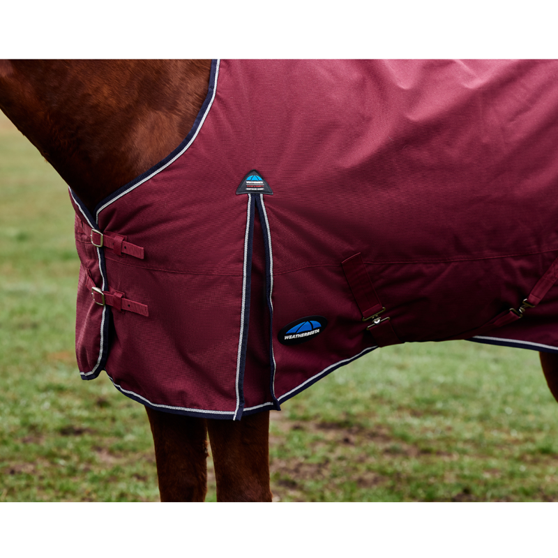 WeatherBeeta ComfiTec Prelim Turnout 220g Rug - Burgundy/Navy-3