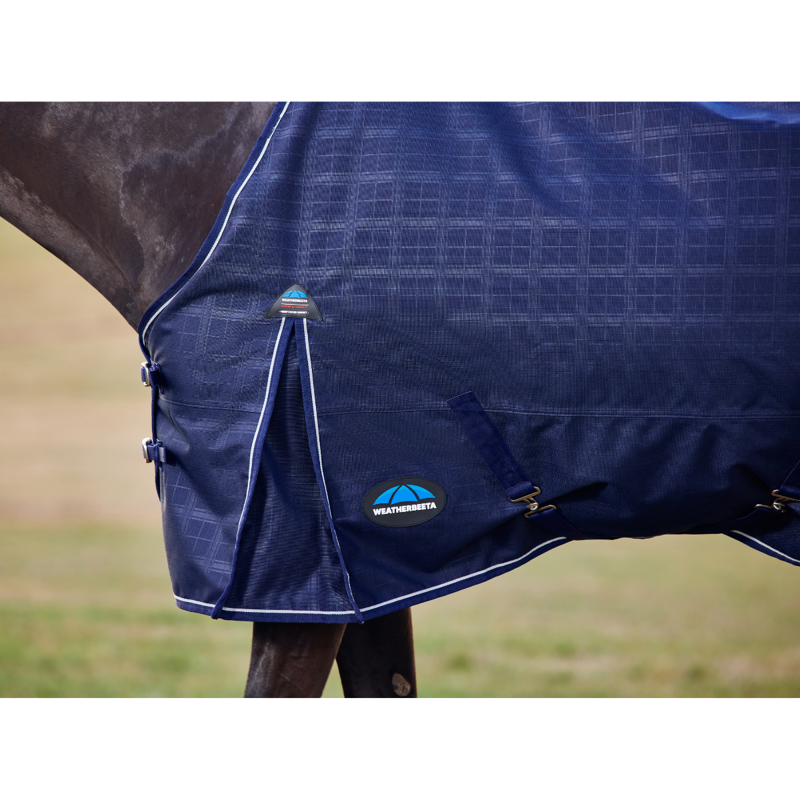 WeatherBeeta ComfiTec Prelim Turnout 220g Rug - Navy Embossed Plaid-5