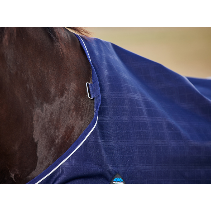 WeatherBeeta ComfiTec Prelim Turnout 220g Rug - Navy Embossed Plaid-4