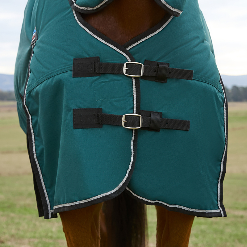 WeatherBeeta ComfiTec Classic Turnout Combo 360g Rug - Forest Green/Black-6