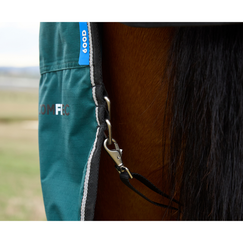 WeatherBeeta ComfiTec Classic Turnout Combo 360g Rug - Forest Green/Black-9