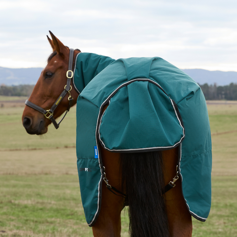 WeatherBeeta ComfiTec Classic Turnout Combo 360g Rug - Forest Green/Black-10