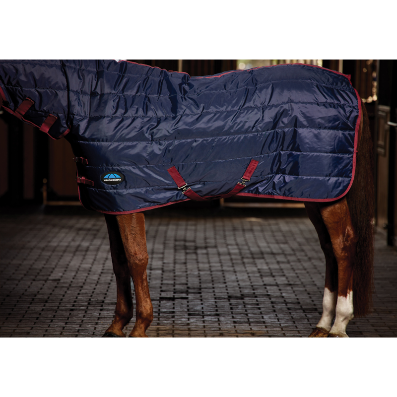 WeatherBeeta ComfiTec 210D Channel Quilt Stable Combo Neck 100g Rug - Navy/Burgundy-5
