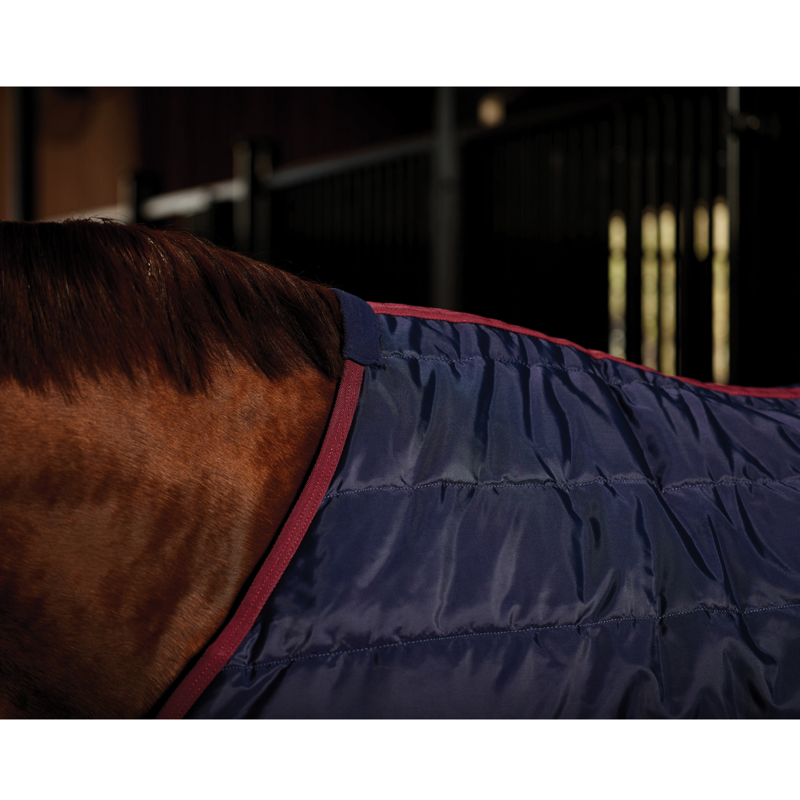 WeatherBeeta ComfiTec 210D Channel Quilt Stable Standard Neck 220g Rug - Navy/Burgundy-2