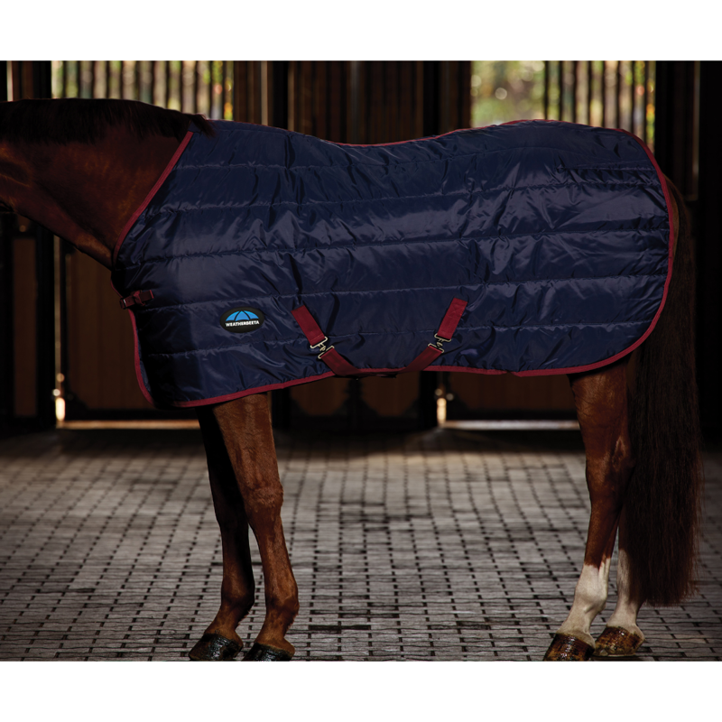 WeatherBeeta ComfiTec 210D Channel Quilt Stable Standard Neck 220g Rug - Navy/Burgundy-3