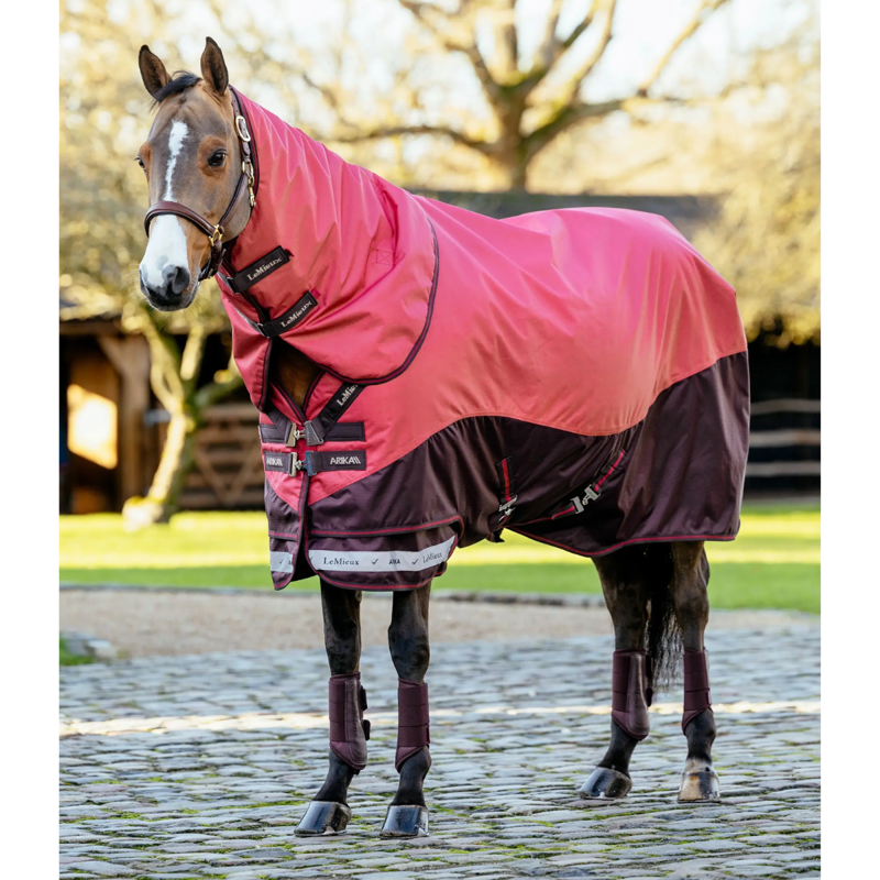LeMieux Arika Ripstop 200g Turnout Rug - Cranberry-2