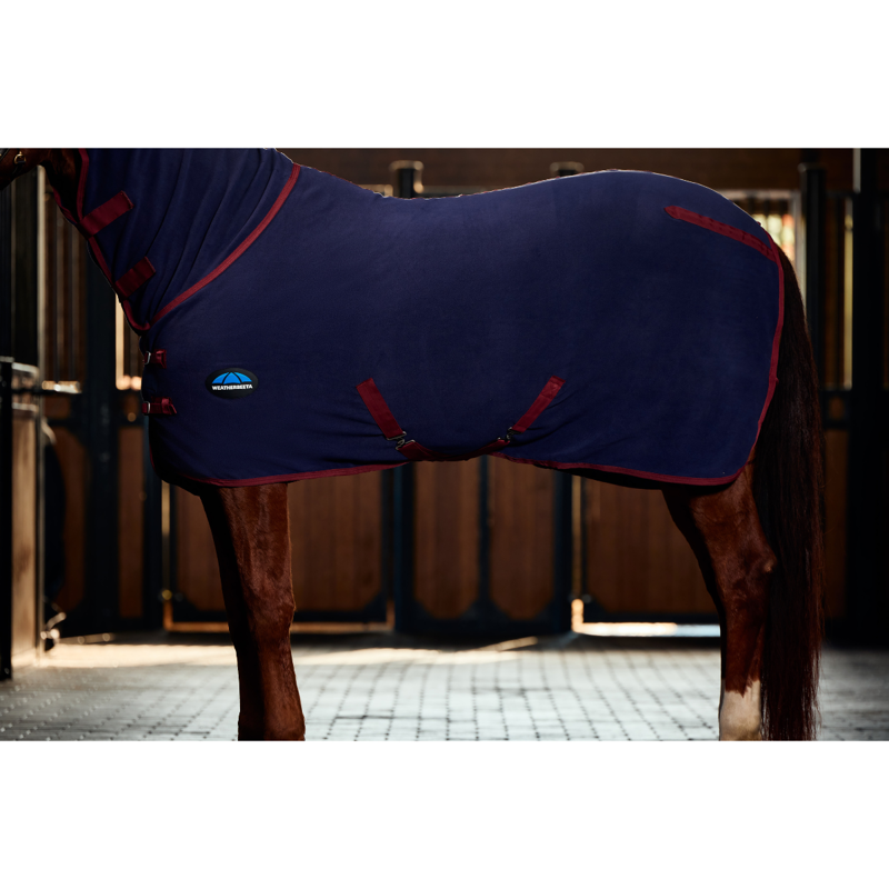 WeatherBeeta Anti-Static Fleece Cooler Combo Neck Rug - Navy/Burgundy-4