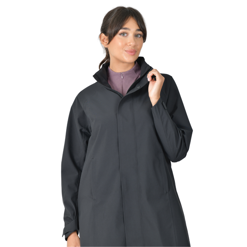 WeatherBeeta Windbreaker Longline Riding Jacket - Black-1