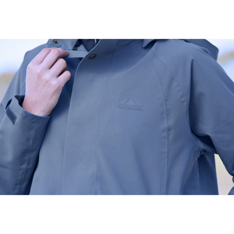 WeatherBeeta Windbreaker Longline Riding Jacket - Slate Blue-4